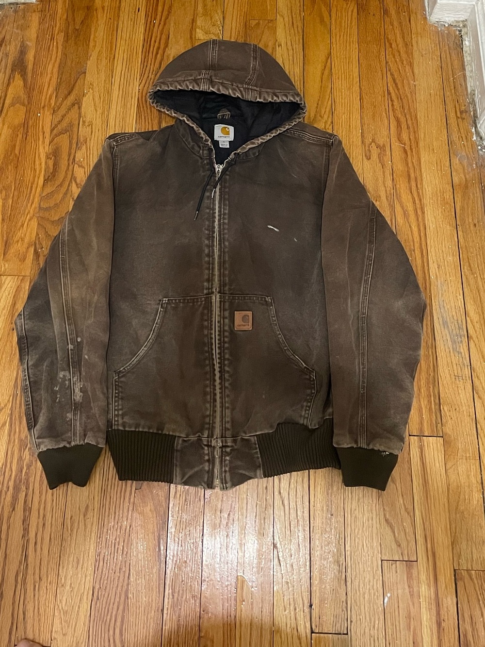 Carhartt Brown Hooded Canvas Jacket